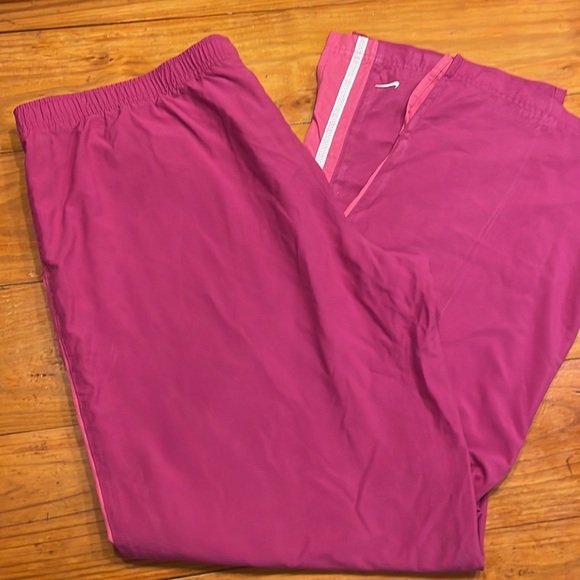 XL Nike pink white side stripe 4-pocket split ankle athletic track jogger pants - Picture 11 of 14